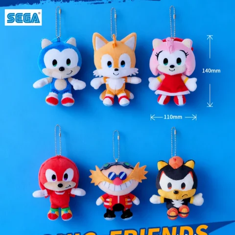 Genuine Anime Sonic Doll The Hedgehog Sonic And Friends Plush Decorative Pendant Polyester Fiber Iron For Game Collectors Gift