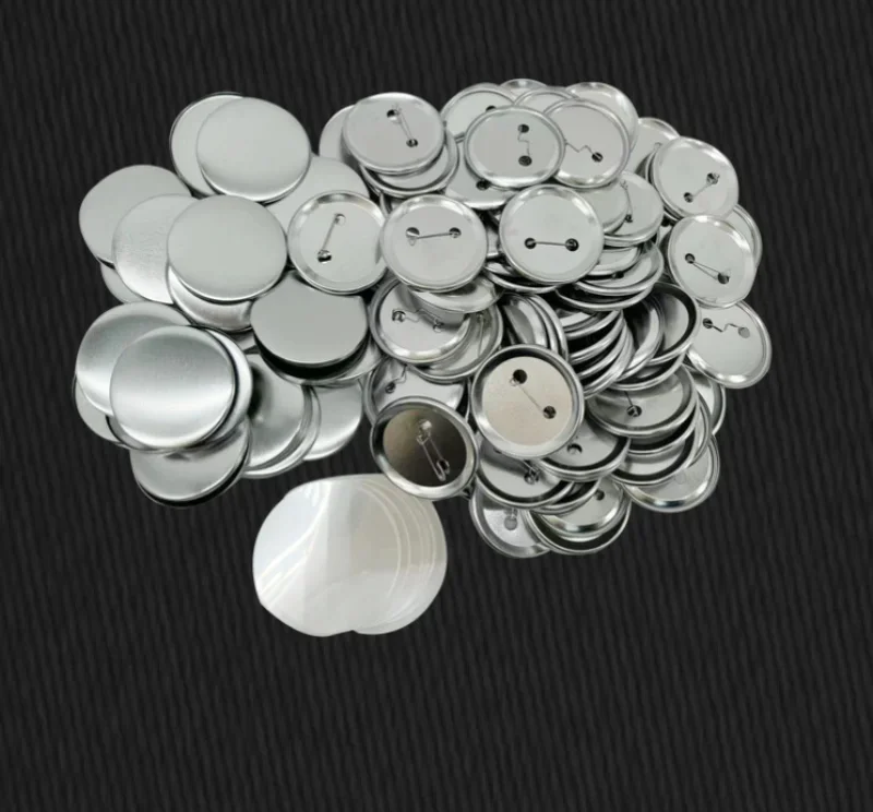 50/100Sets Metal Badge Pin Button Maker Parts DIY Blank Badge Button Parts for Art Crafts Making Iron-Base Badges Set 25-75MM