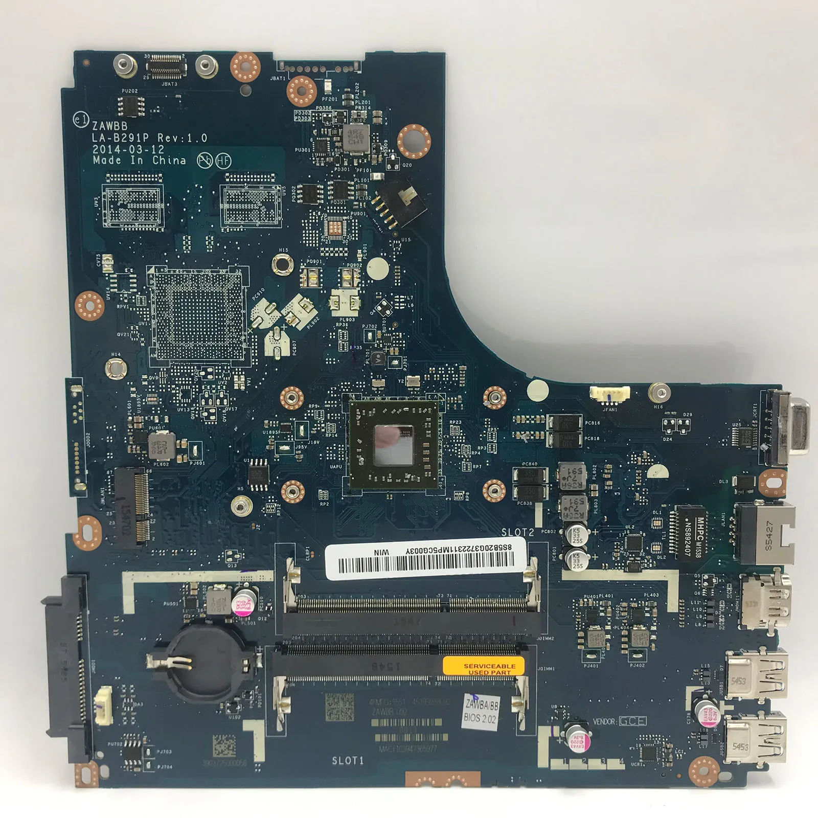 レノボ Ideapad B50-45 N50-45 ノートパソコンのマザーボード ZAWBA/BB LA-B291P A6-6310 EM6010 ノートブックメインボード 5B20G37223 5B20G14966