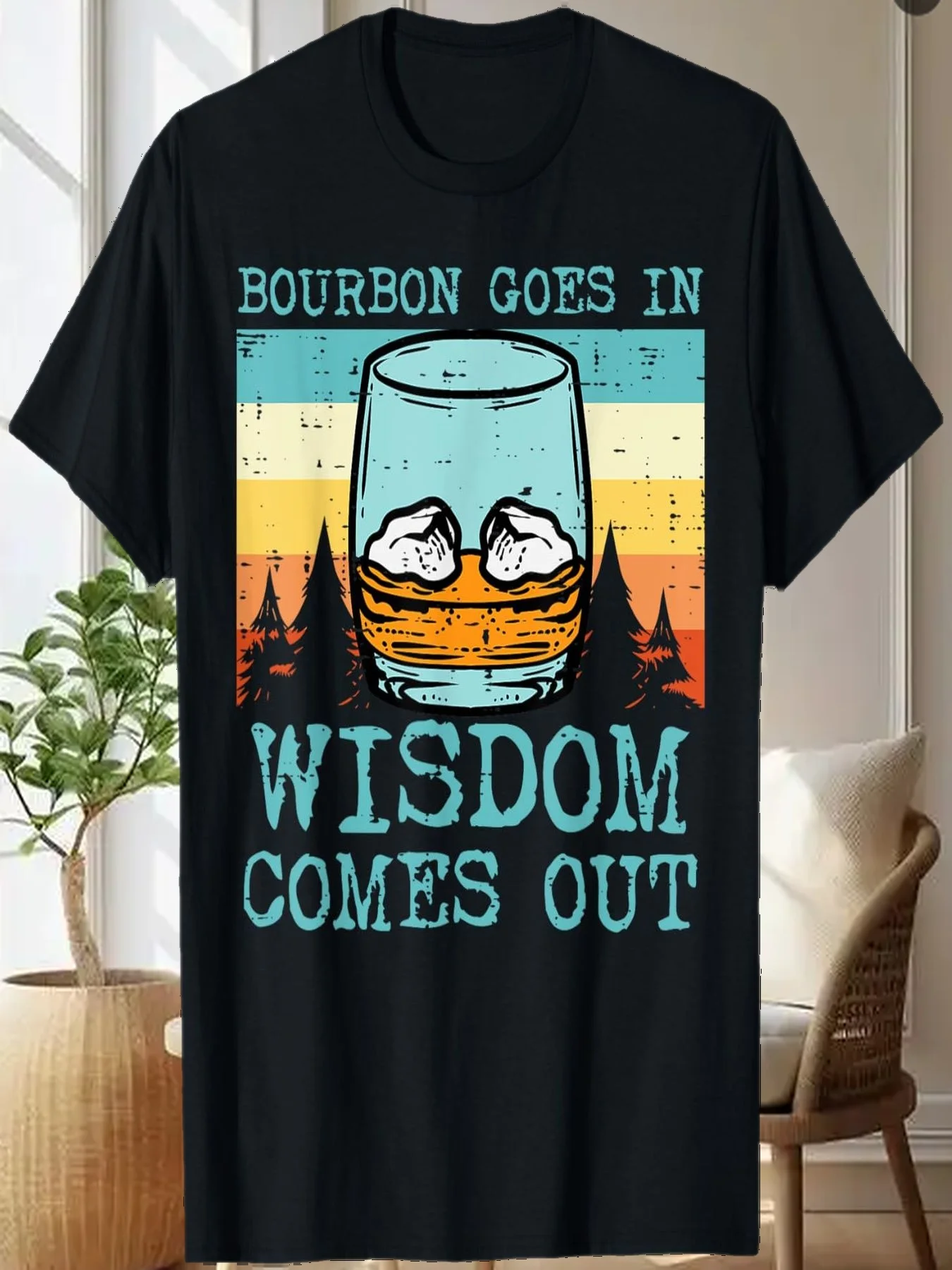 

Виски идет в мудрости приходит забавную мужскую футболку для папы на день отца