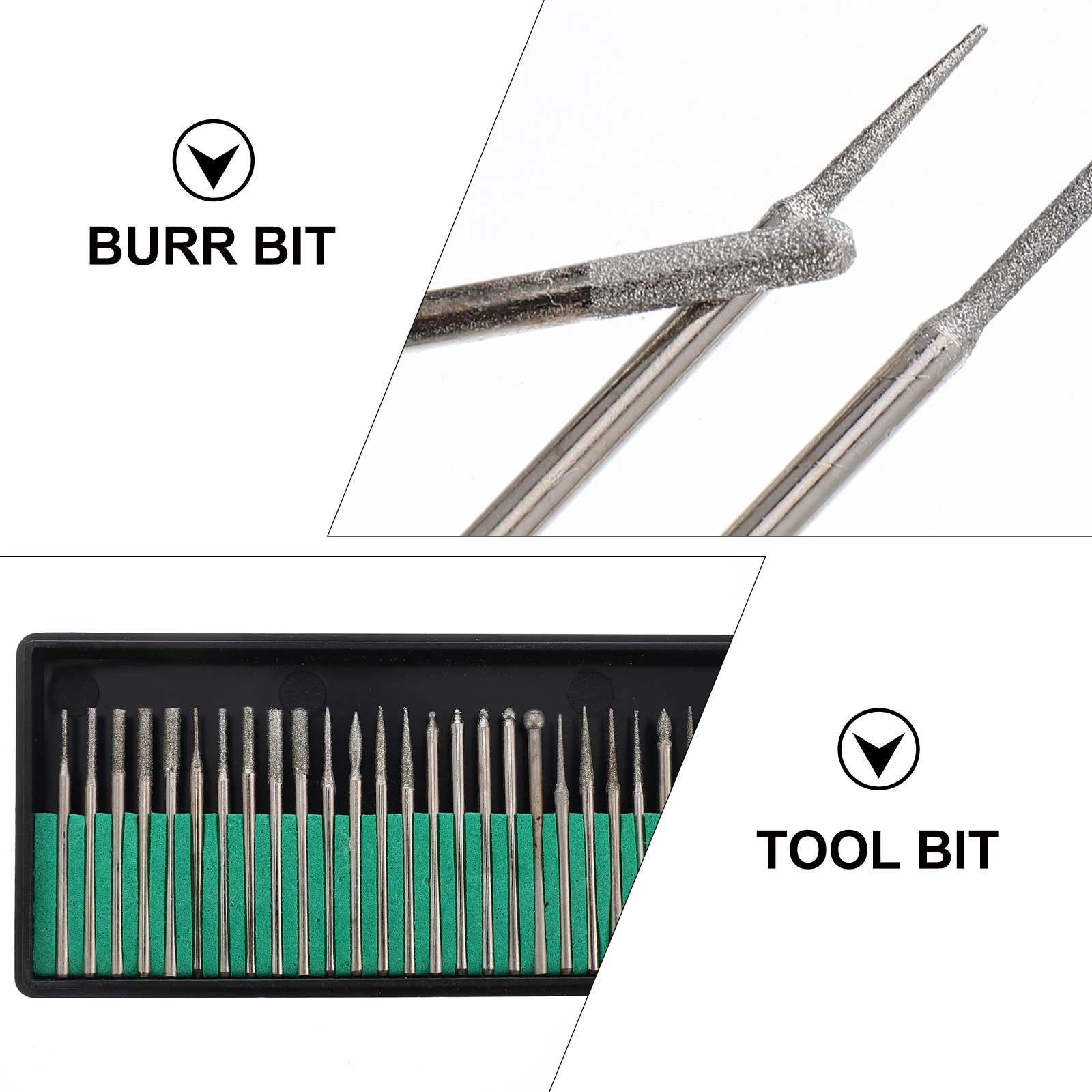 

60 шт. алмазные фрезы, гравировка, полировка, шлифовка, резьба, вращающийся инструмент, аксессуары, прочные сверлильные головки для стекла, металла, камня