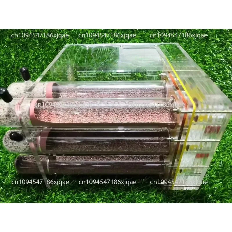 عش أنبوب اختبار 30 عيار 6 طبقات مع لوحة أكريليك سميكة بدون أنابيب اختبار، 200 × عرض 250 ارتفاع 130 ملليمتر