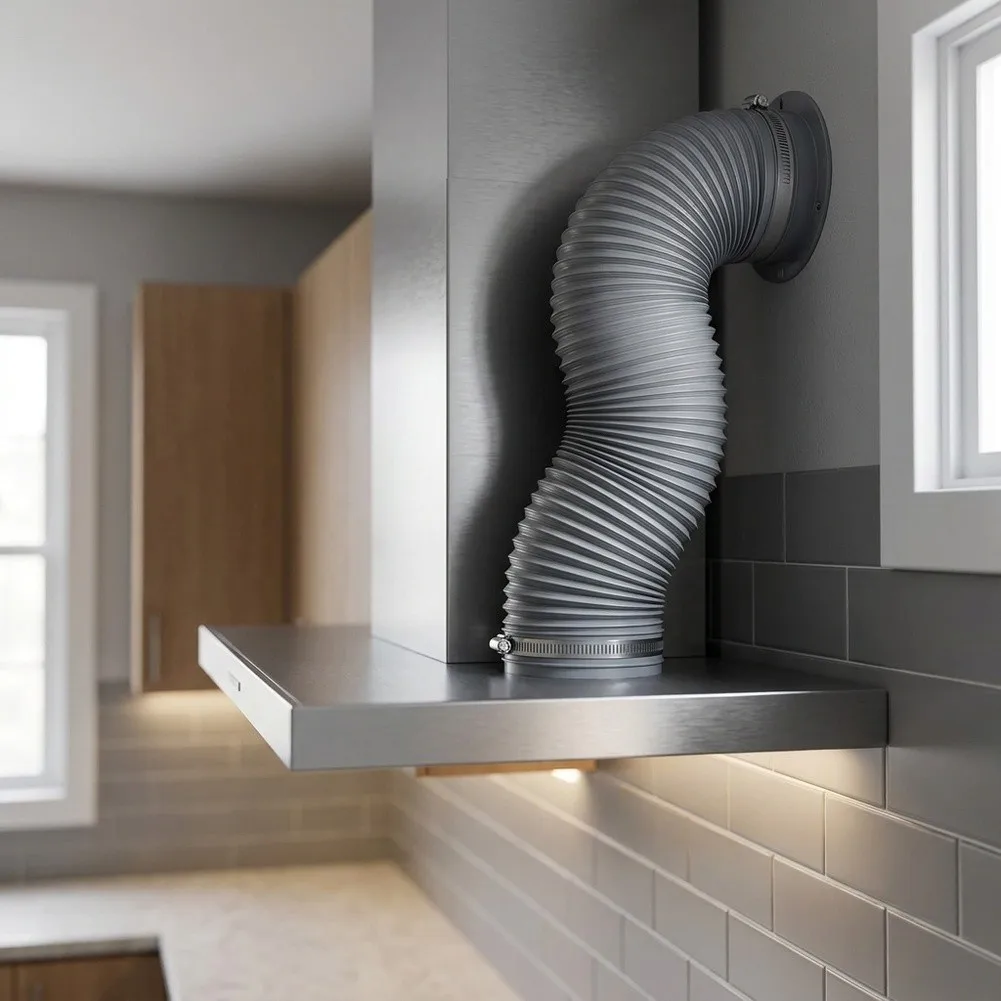 Flexible Smoke Hose Kitchen for exhaust Pipe For Kitchen Ventilation Easy Installation Secure Sealing Heat-resistant
