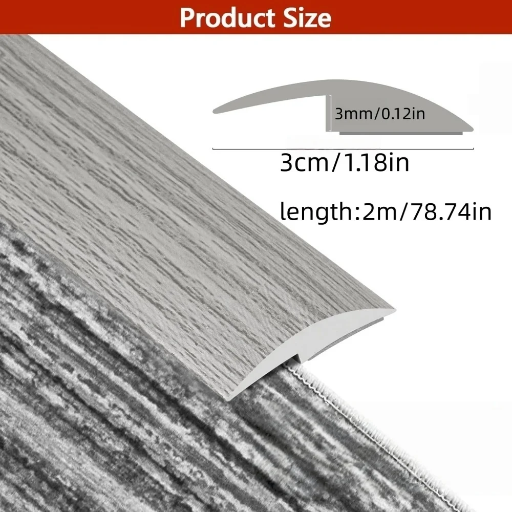 1PC Floor Transition Strip Self-Adhesive Carpet,Composite Board Transition Cover, Edge Trim, Floor Line Cover, Gap Sealing