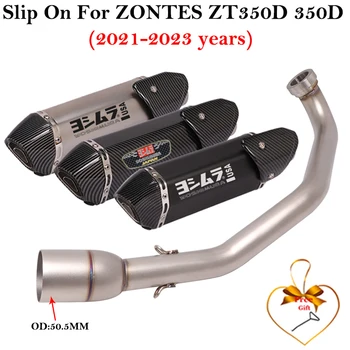 ZONTES ZT350D 350D 2021 - 2023 Motorcycle Exhaut Escape System Muffler Modify Front Link Pipe Connector DB DB Killer