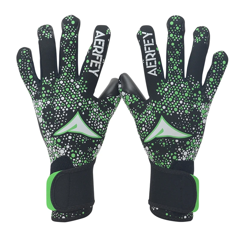 AERFEY Verstärkte Latex-Torwarthandschuhe für Fußball mit Starkem Grip Größe 8/9/10 Jugend- und Erwachsenen-Fußballhandschuhe für Torhüter – Detail 16