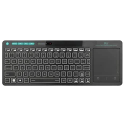Rii K18S Mini Bluetooth Wireless 2-LED Color Backlit Multimedia Keyboard Mouse Rechargable Keyboard For Android TV Box /PC