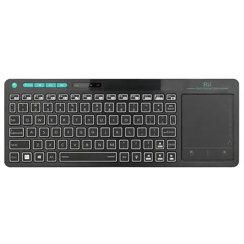 Rii K18S Mini Bluetooth sans fil 2 LED couleur rétro-éclairé clavier multimédia souris clavier rechargeable pour Android TV Box/PC