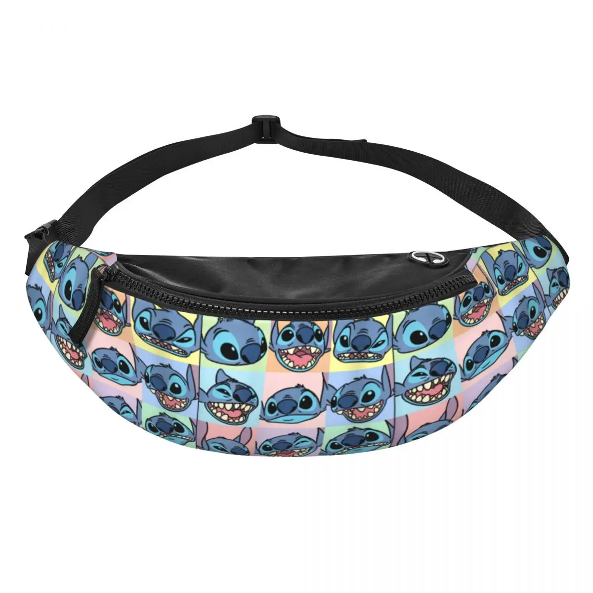 Custom Stitch Face Collage Fanny Pack Women Men Crossbody Waist Bag for Hiking Phone Money Pouch