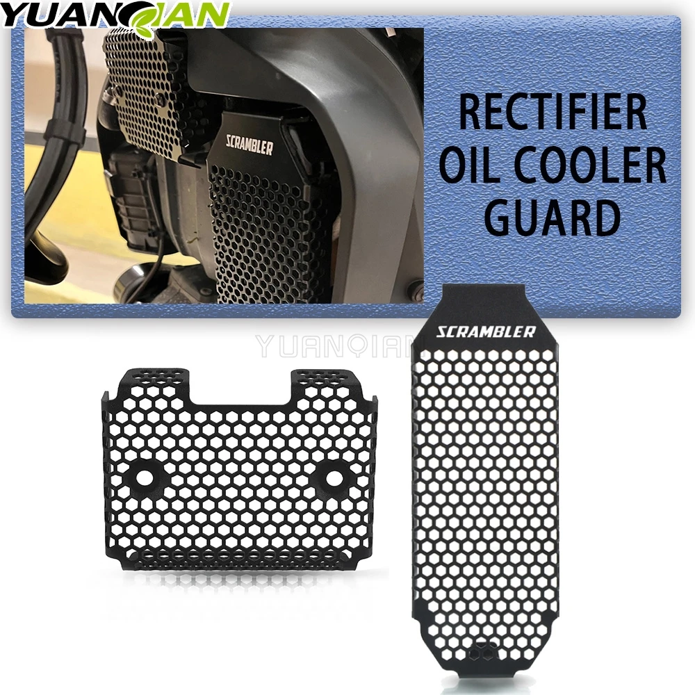 

Radiator Oil Cooler Grille and Rectifier Voltage Regulator Cover Guard Protector Set For DUCATI Scrambler 400 800 2015-2021 2022