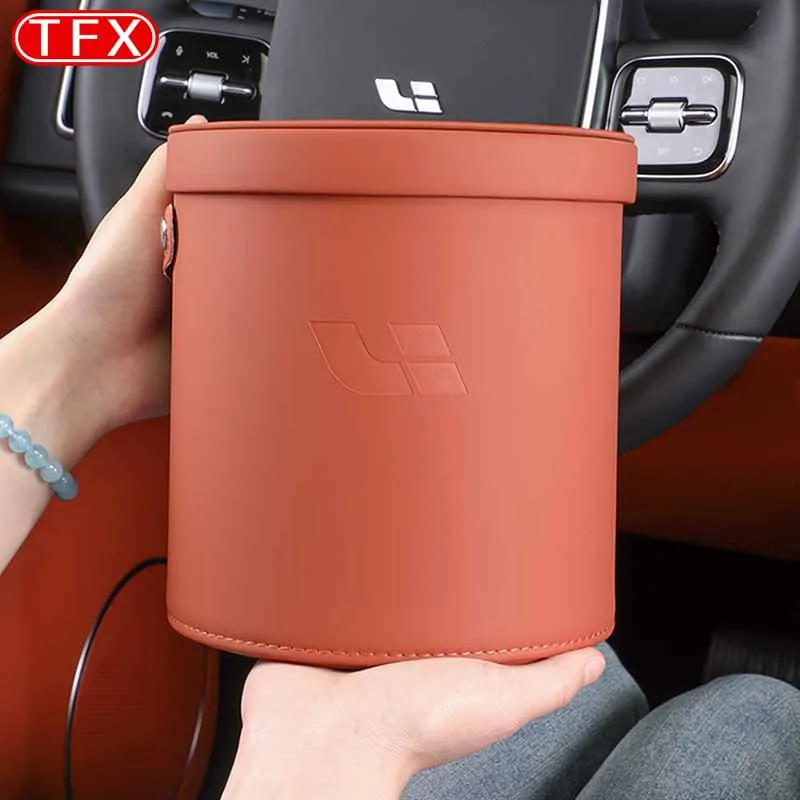 For Lixiang Li L9 L8 L7 Car Styling Garbage Can Storage Bucket Storage Box Interior Decorations Change Auto Modified Accessories 3