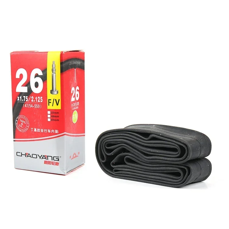 CHAOYANG MTB Tubo Della Bicicletta 26 27.5 29 pollici 1.75-2.1/2.35 FV 33mm 48mm Mountain Bike Pneumatico Interno