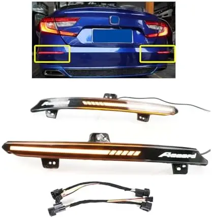 

LED Tail Lights for Accord 10th Gen 2018-2022, Smoke Lens Rear Bumper Reflector Turn Signal Fog Lamps