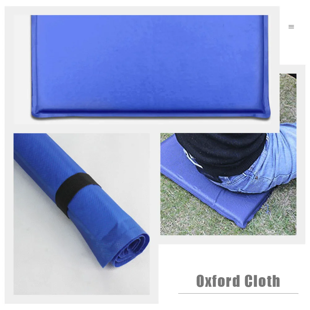 

Self Inflating Cushion Blue Portable Seat Travel Camping Pad Foldable Lightweight Stain Resistant Oxford Cloth Picnic Outdoor