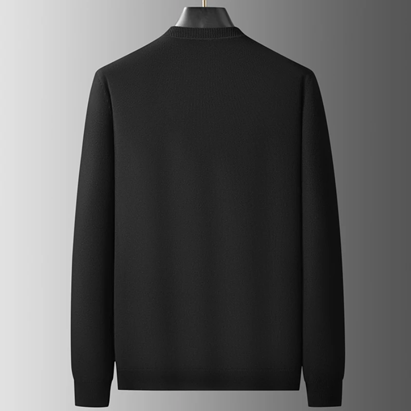 เสื้อสเวตเตอร์ขนสัตว์เนื้อบางเบาหรูหราสำหรับผู้ชาย ไซส์ 8XL 7XL 6XL รุ่นใหม่ ฤดูใบไม้ร่วง-ฤดูหนาว 2025 เนื้อผ้านุ่ม อุ่นสบาย สไตล์ลำลอง ทรงหลวม