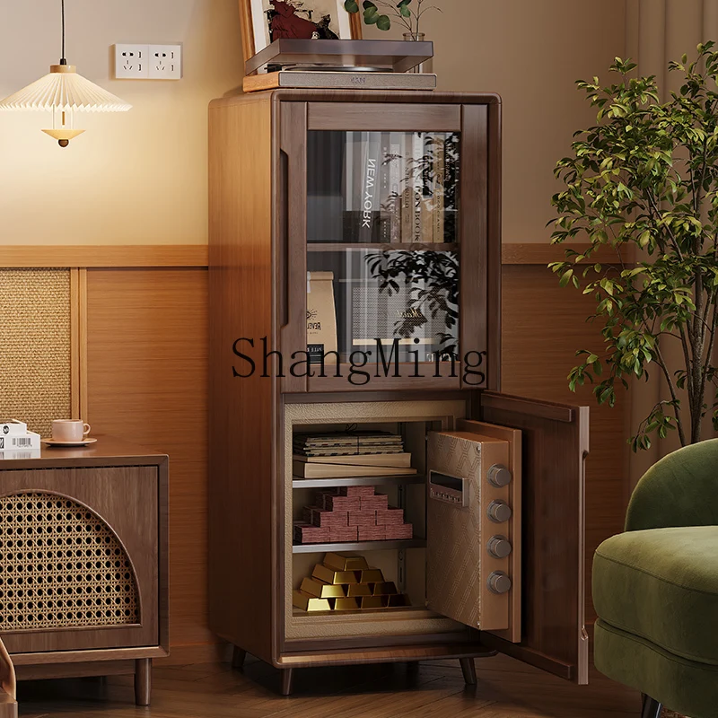 FG Exquisite Premium Solid Wood New Home Living Room Hidden Anti-Theft Smart Safe Bedroom Multi-function Bedside Table