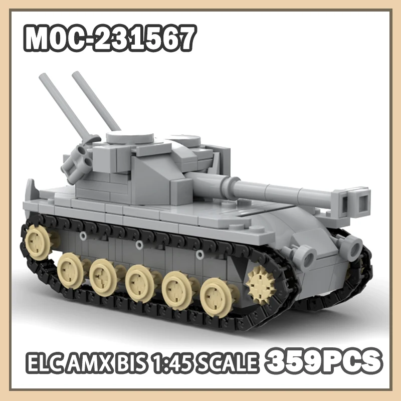 

Военная война ELC AMX BIS масштаб 1:45, 359 шт., модель строительного блока, набор кирпичей, креативные изысканные подарки на день рождения MOC-231567