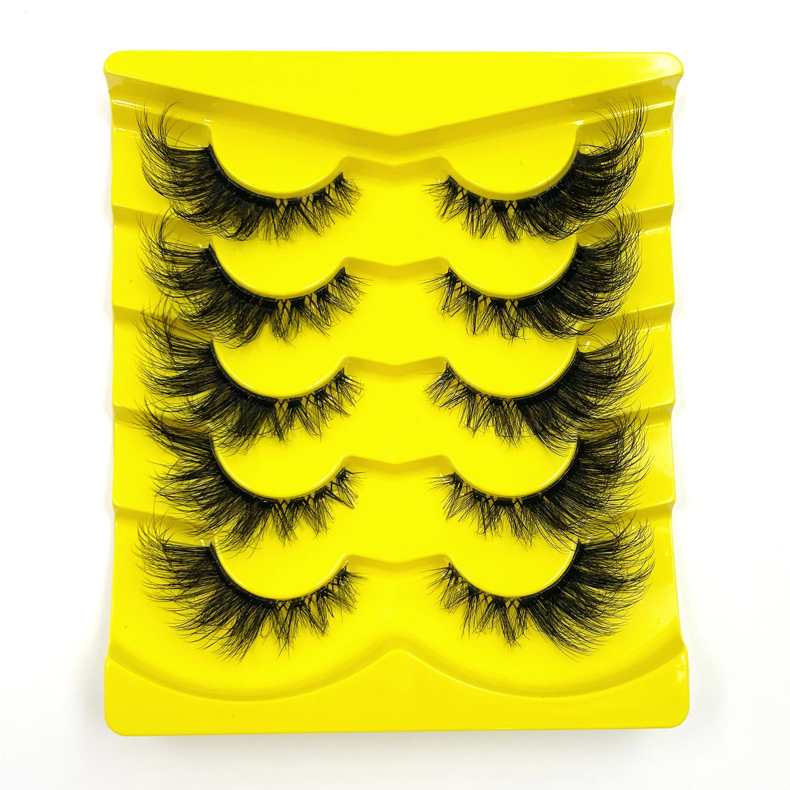 AMSDCN False Eyelashes Strip Lashes Wispy Yasnai Cat Eye Lash Fake Eyelash Natural Look Volume 18mm Mink Fluffy Fox Eyelashes