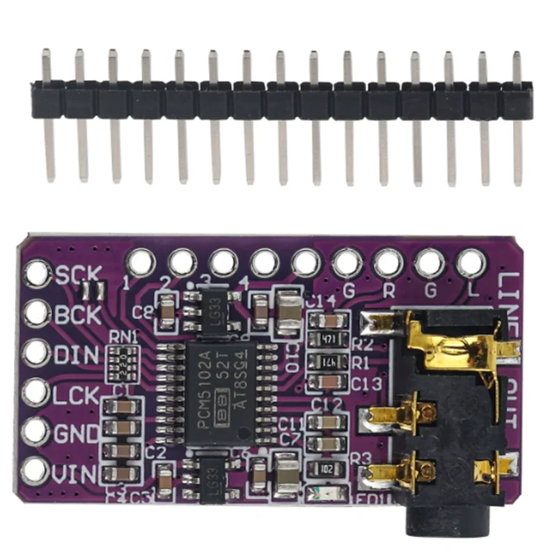 Interface I2S PCM5102A GY-PCM5102 I2S Player Module For Raspberry Pi PHAT Format Board Digital PCM5102 Audio Board