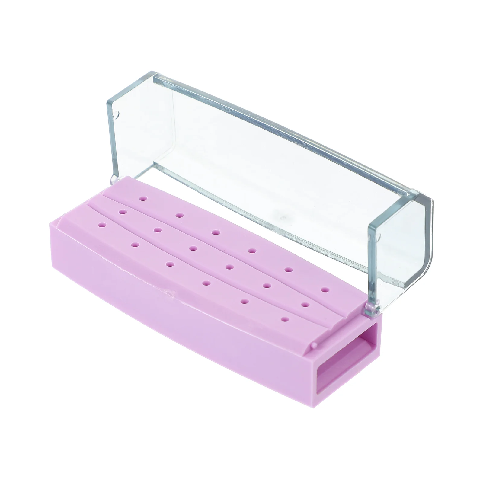 Scatola di immagazzinaggio di punte per trapano per unghie in plastica 120 pezzi Custodia per smalto gel per strumenti per manicure Mantiene il desktop pulito pulito Facile accesso Rettifica delle unghie