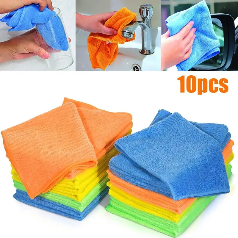 10 Cleaning Auto Soft Cloth Washing Cloth Towel Duster 20/25/30x20/25/30cm Car Home Cleaning Towels cloth