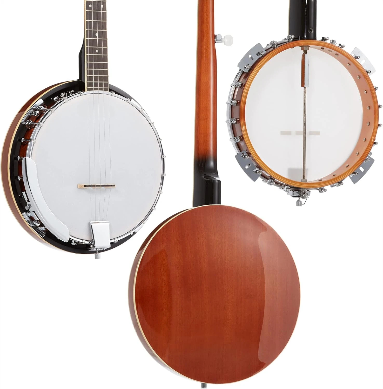 5-String Banjo 24 Bracket with Closed Solid Back and Geared 5th Tuner