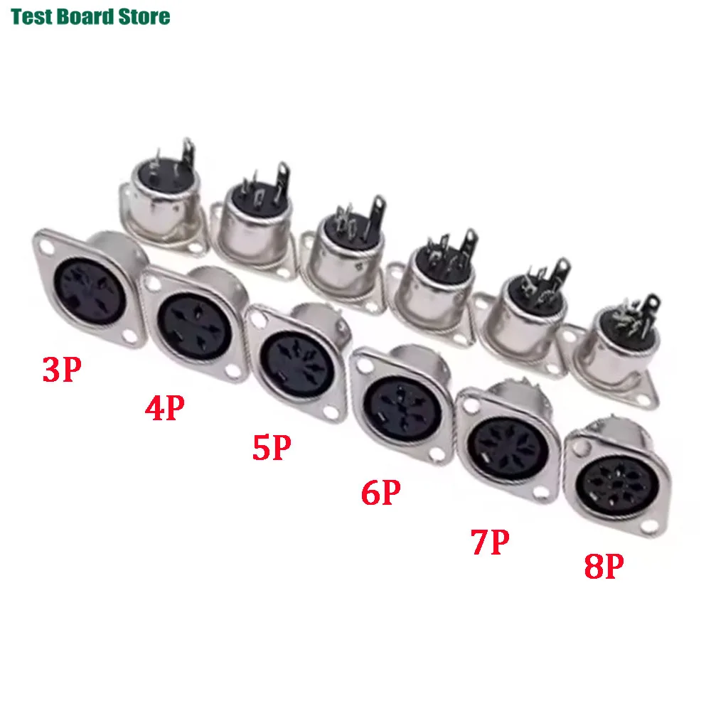 

1/2/5Pcs 3/4/5/6/7/8PIN Panel Mount Female Jack DIN Adapter MIDI Cable Connector ﻿