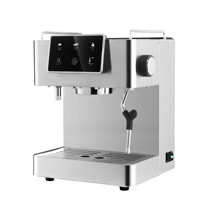 آلة شديدة التحمل مصنوعة من الفولاذ المقاوم للصدأ ونظام تسخين مزدوج ماكينة قهوة اسبريسو محلية الصنع #3