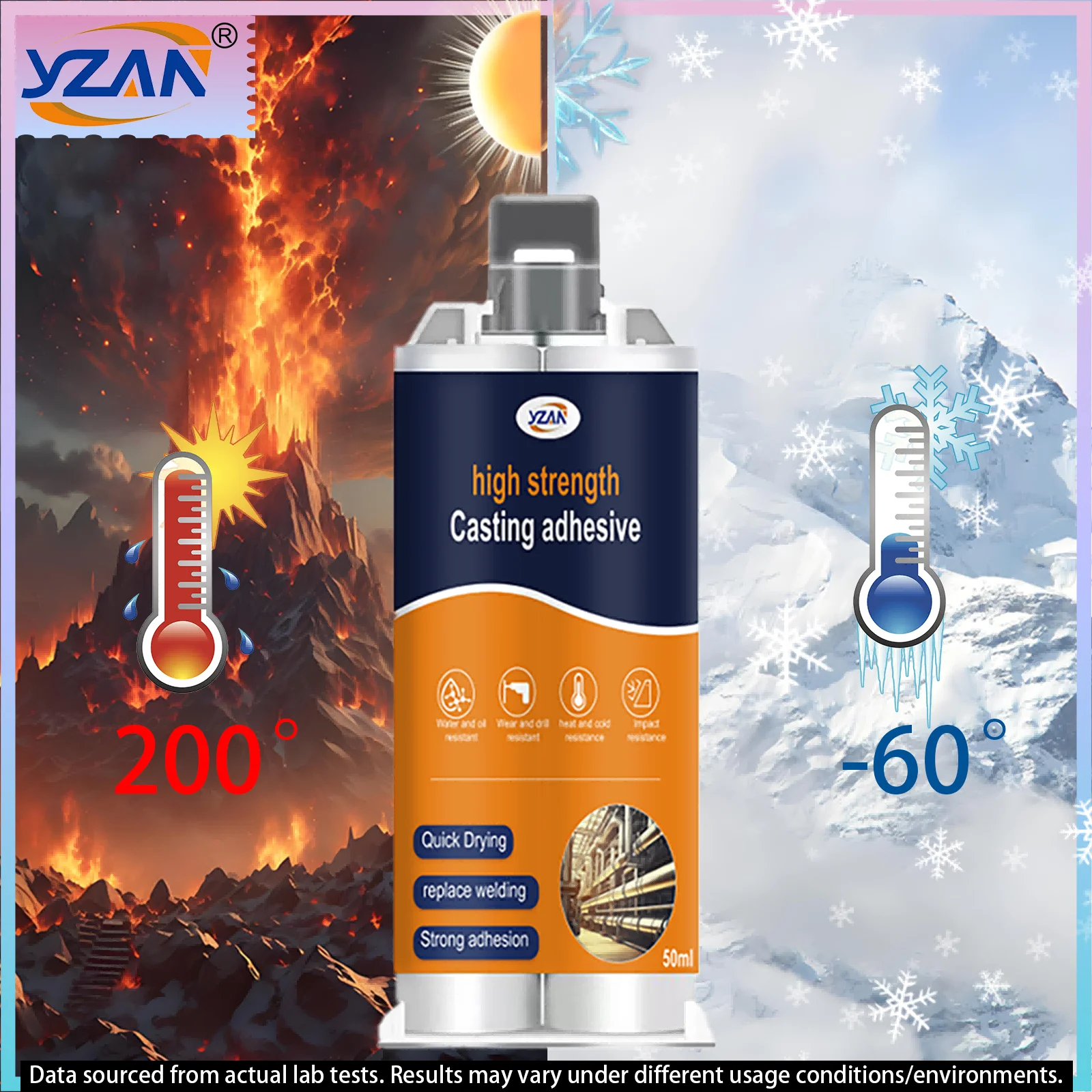 50ML Epoxy Resin AB Glue High Strength Waterproof Instant Fast Adhesive Repair Strong Super Liquid Glue For Wood Plastic Metal Glue Welding ndustrial Repair Agent AB Glue Sealant.