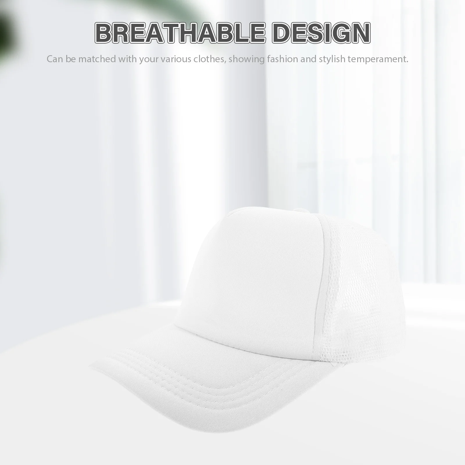 

10Pcs Blank Baseball Caps Mesh Sublimation Hat DIY Heat Transfer Printable Fashion Unstructured Design for Daily Use