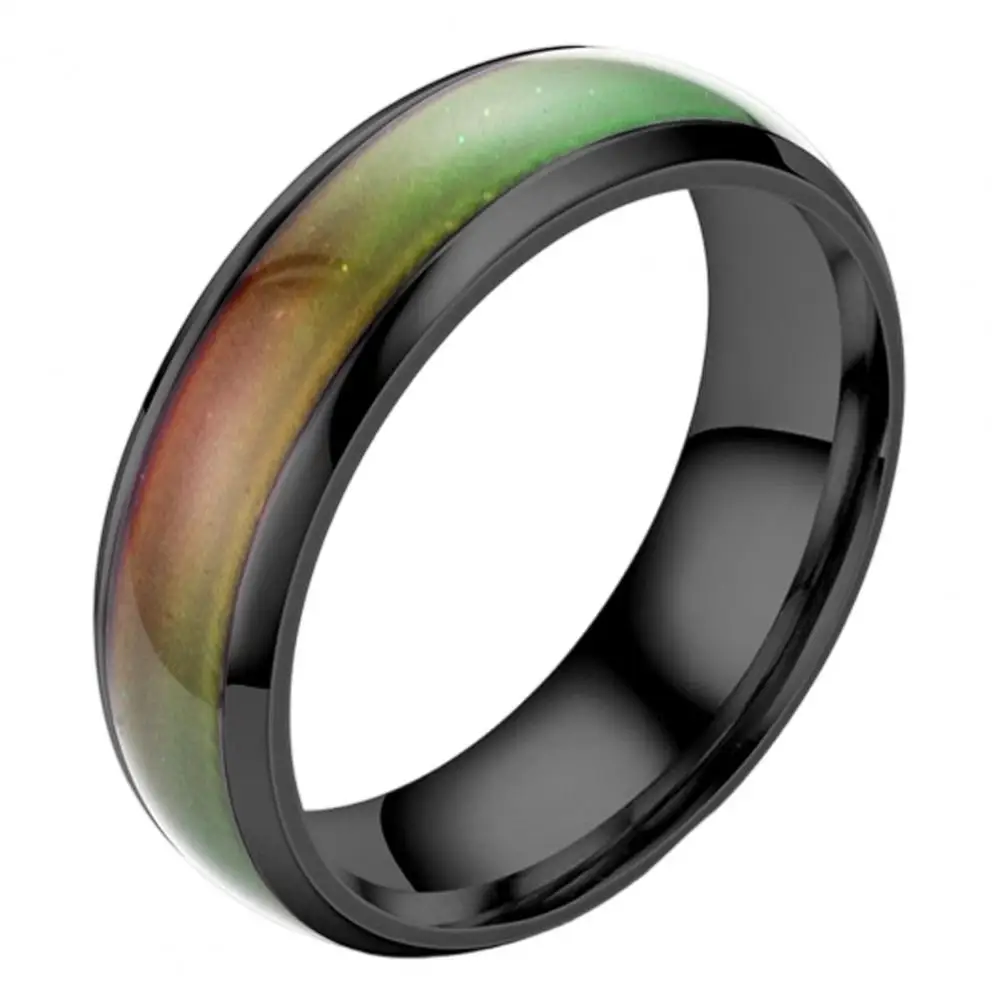Stainless Steel Finger Jewelry Temperature Ring Temperature Color Changing Mood Ring Stainless Steel Finger Band Jewelry for Men