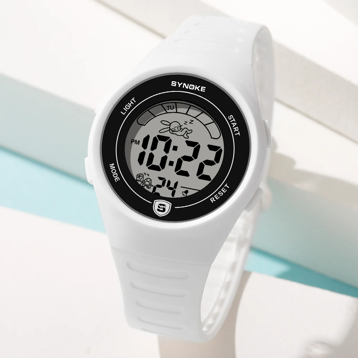 Waterproof Student Watch, Digital Watch Support EL Light Alarm Clock Stopwatch Date Display