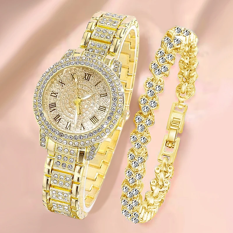 2pc women's watch accessory set is perfect for daily wear, parties, and romantic occasions