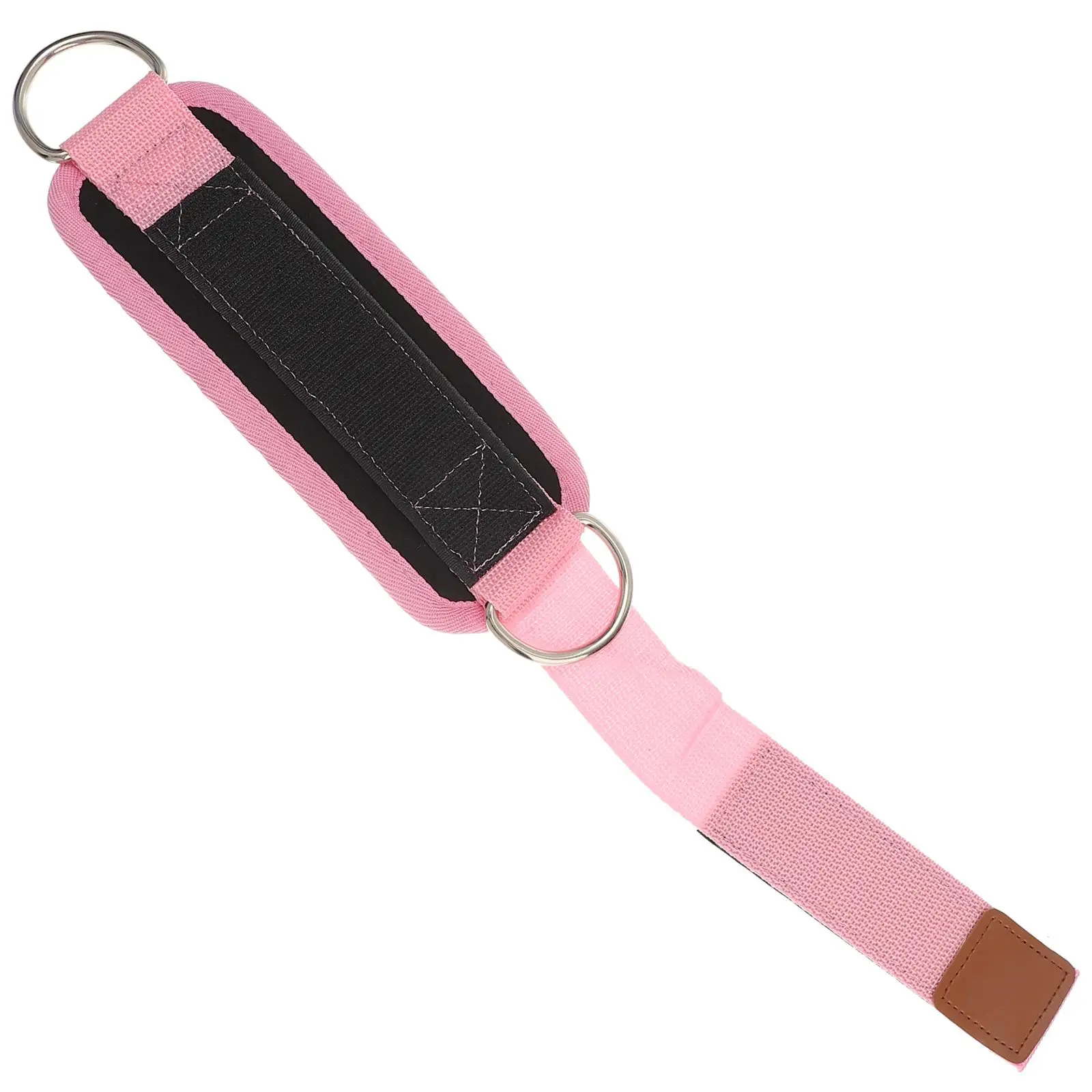 S 발목 스트랩 피트니스 체육관 액세서리 핑크 더블 D 링 버클 홈 운동 다리 스트레칭 엉덩이 납치 피트니스 용품