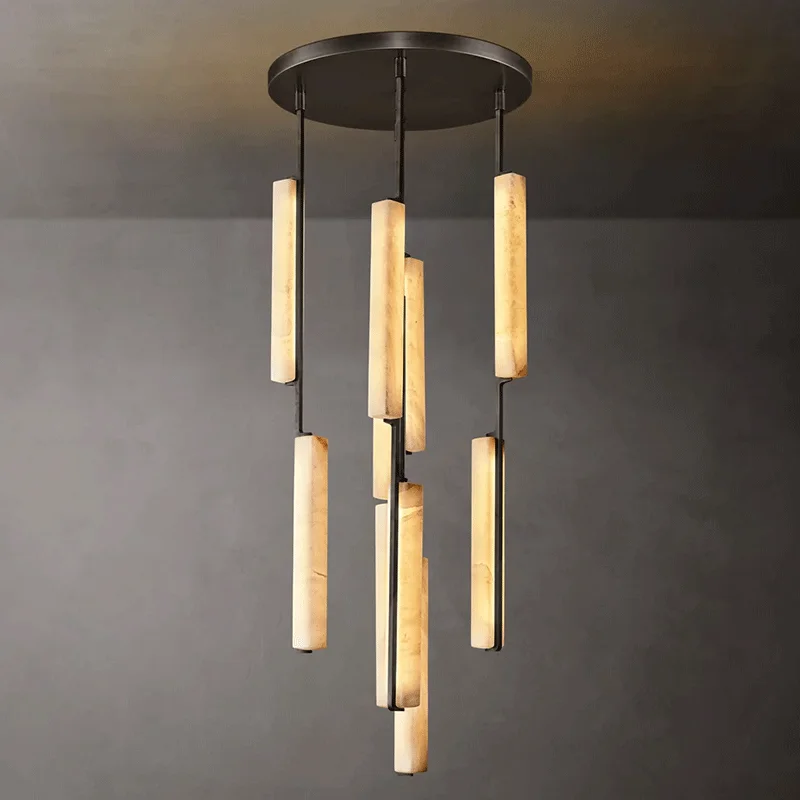 ！@Modern Custom LED Alabaster Crystal Chandelier Home Hotel Villa Room Light Furniture Luxury Art Ceiling Chandelier
