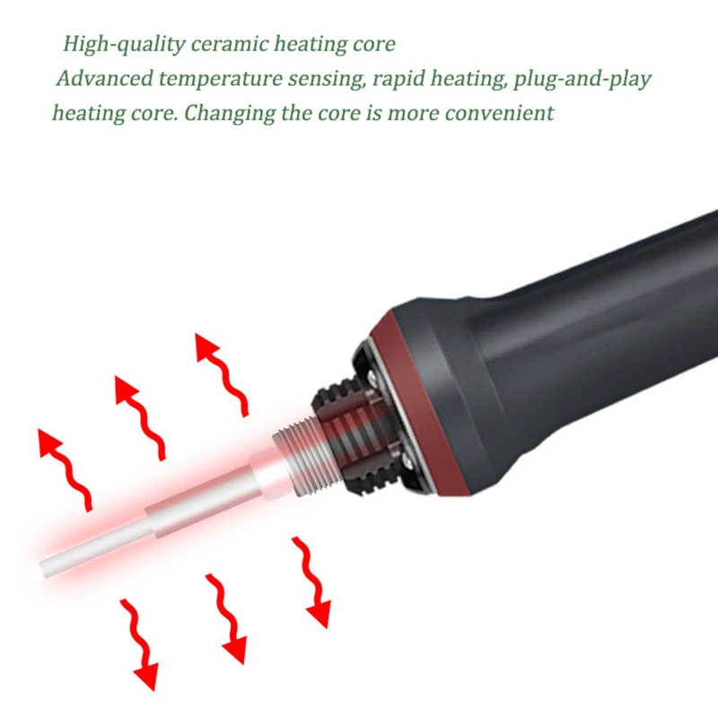

Промышленный паяльник с постоянной температурой, электрический паяльник высокой мощности 100 Вт/200 Вт, режим сна, цифровой дисплей Luotie