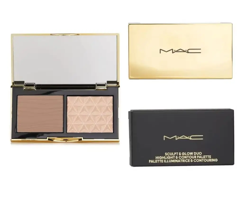 MAC Sculpt & Glow Duo (Omega, Double Gleam) SRLA - 7g - Original Mac Makeup Cosmetics for Women, Beauty Makeup
