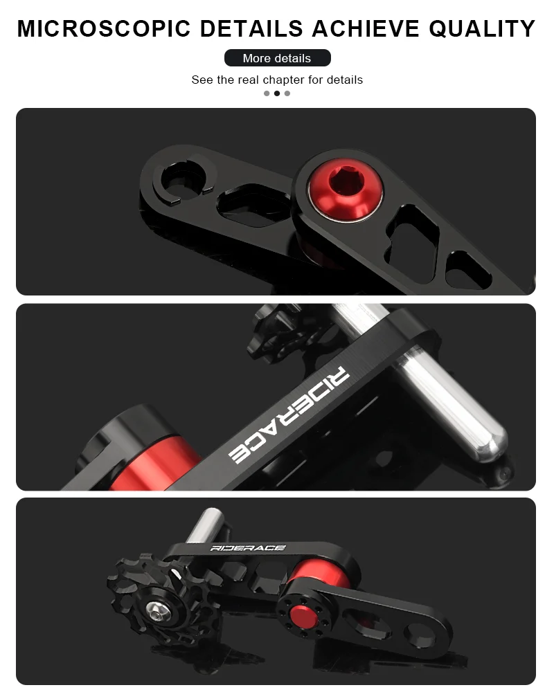 Fahrradketten-Spanner, Fahrrad-Einzelschaltkettenführung, Aluminiumlegierungs-Riemenscheibe, Kettenblatt-Spanner, Hinteres Schaltwerk, Reißverschluss – Detail 10