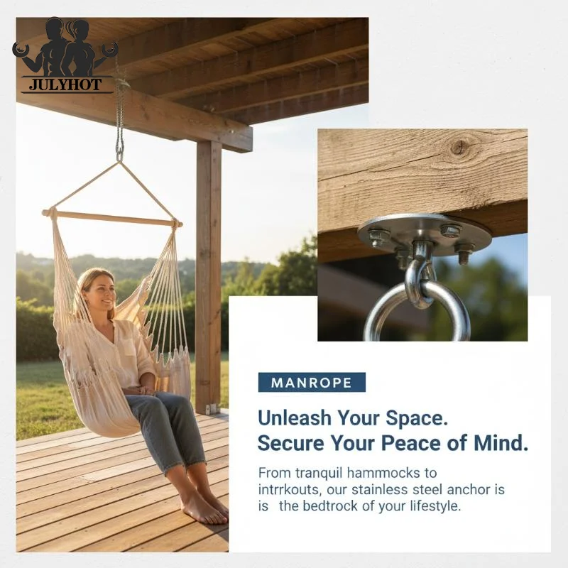 Stainless Steel Suspension Bracket Hammock Mount Ceiling Hook Yoga Accessories Anchor Hanger For Gym Training