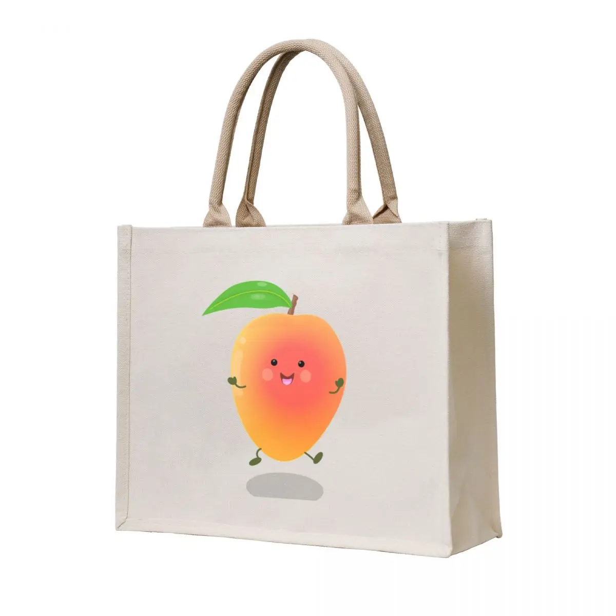 

Cute happy mango cartoon illustration Tote Bag cute tote bag tote bags aesthetic Women's bag custom bags