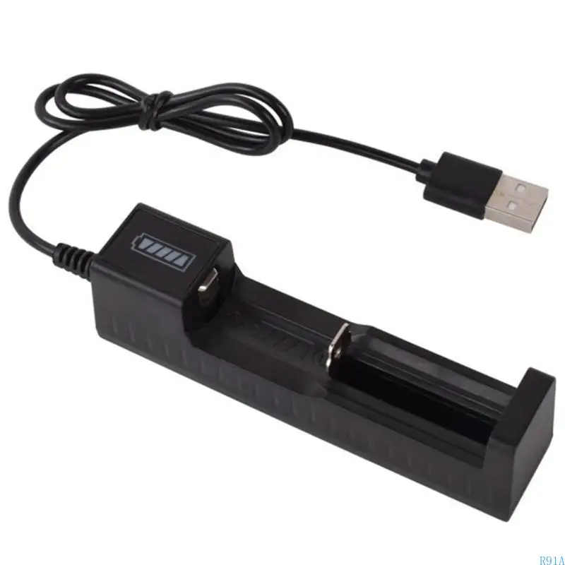 Caricatore USB R91A batterie litio universali per adattatore ricarica intelligente per 4.2 V 18650 18490 Batterie agli