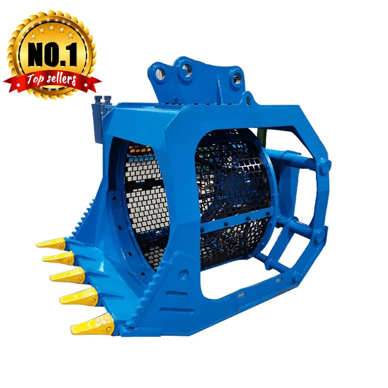 Secchio rotante per attacco Seiving Secchio per screening del terreno Secchio per screening rotante per escavatori