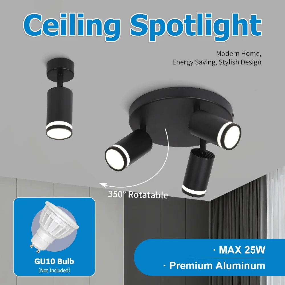 LED Spot Light GU10 110v 220v Ceiling Spotlight Replacement Bulb for Indoor Shop  Kitchen Living Room LED Decoration Lighting