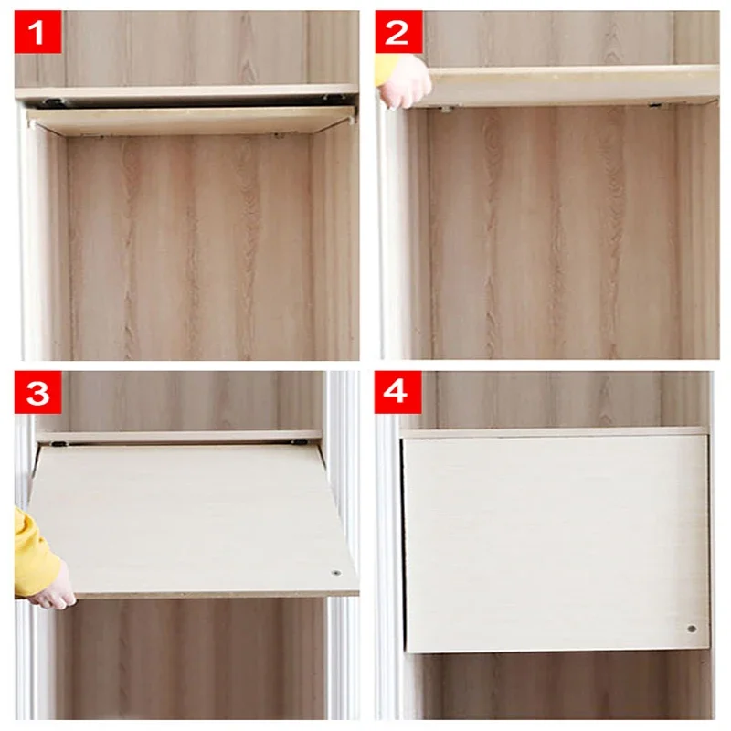 Overhead Hidden Folding Rotating Door Track Top Mount Insert Sliding Hardware For Cabinet Oven Door And Air Conditioners