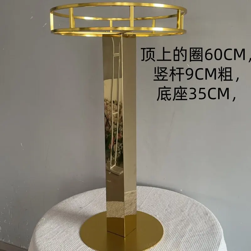 New stainless steel wedding props dessert table sign-in area birthday party display ornament road guide flower stand
