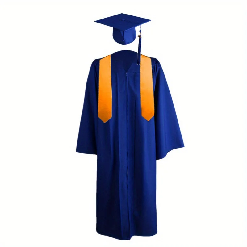 Adult Graduation Gown Hat Tassel Set   Student Bachelor's Suit University High School Uniform Robe Graduation