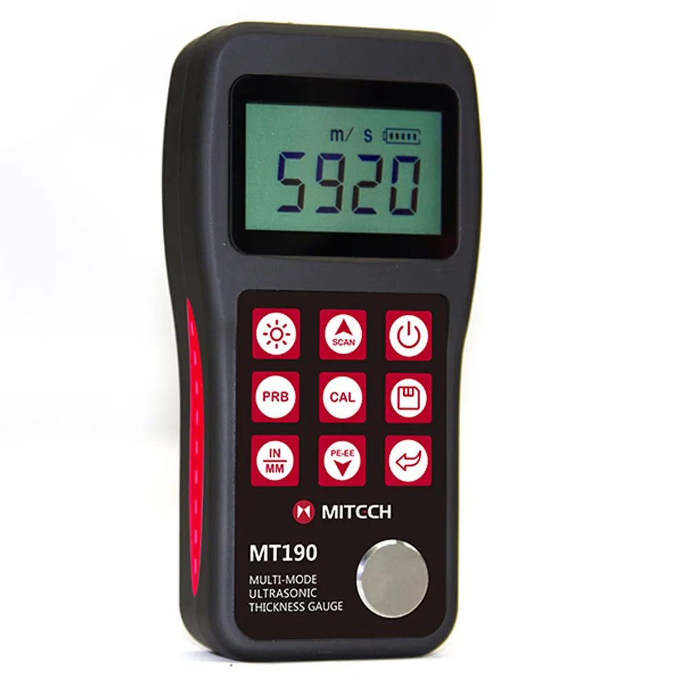 MT190 Through Coating Ultrasonic Thickness Gauge materials including metals, plastic ceramics Thickness measurement 0.65-600mm