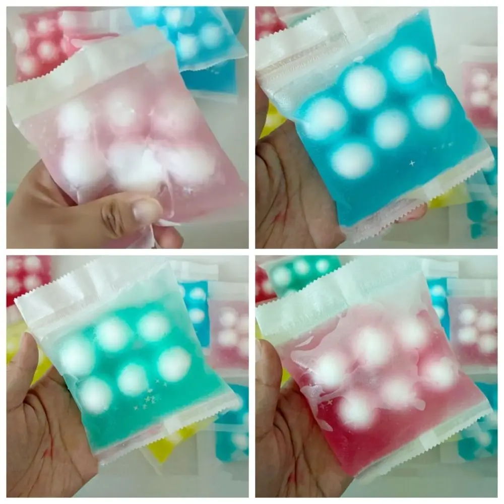 Wax Coating Crispy Handmade Ball Round Ball Crunch Sound Sensory Dumpling Squishy Handmade 6 Balls Fidget Squeeze Bag Adults
