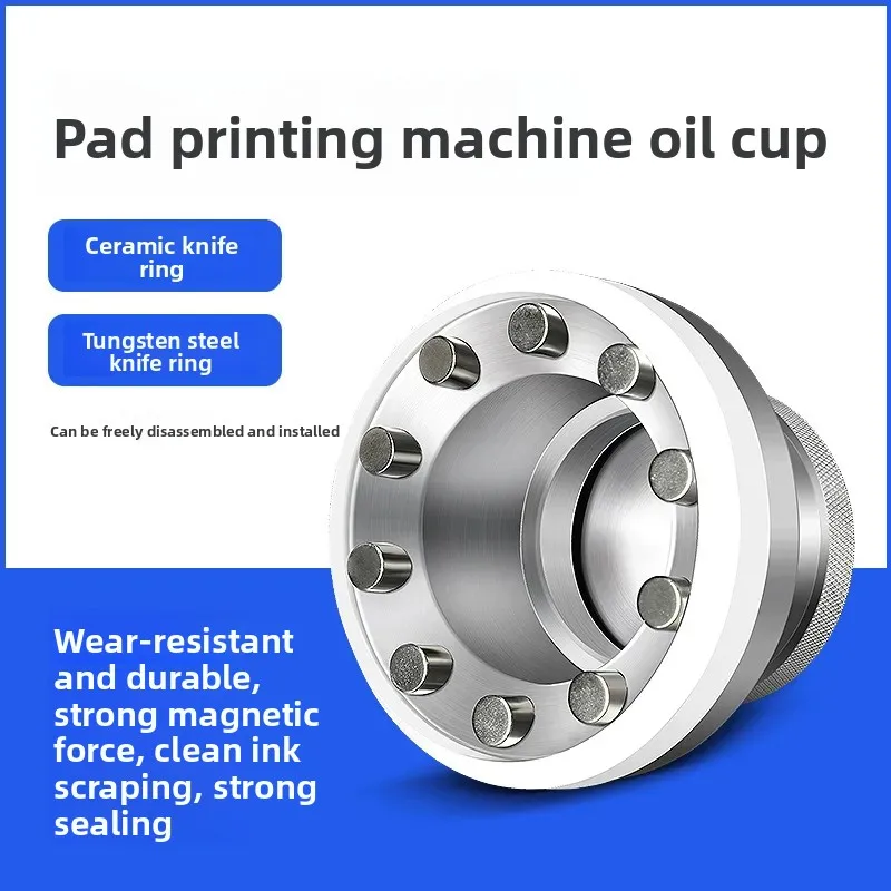 Automatic Pad Printing Machine Oil Cup Tungsten Steel Ceramic Knife Edge Ink Cup Accessories Replacement Parts for
