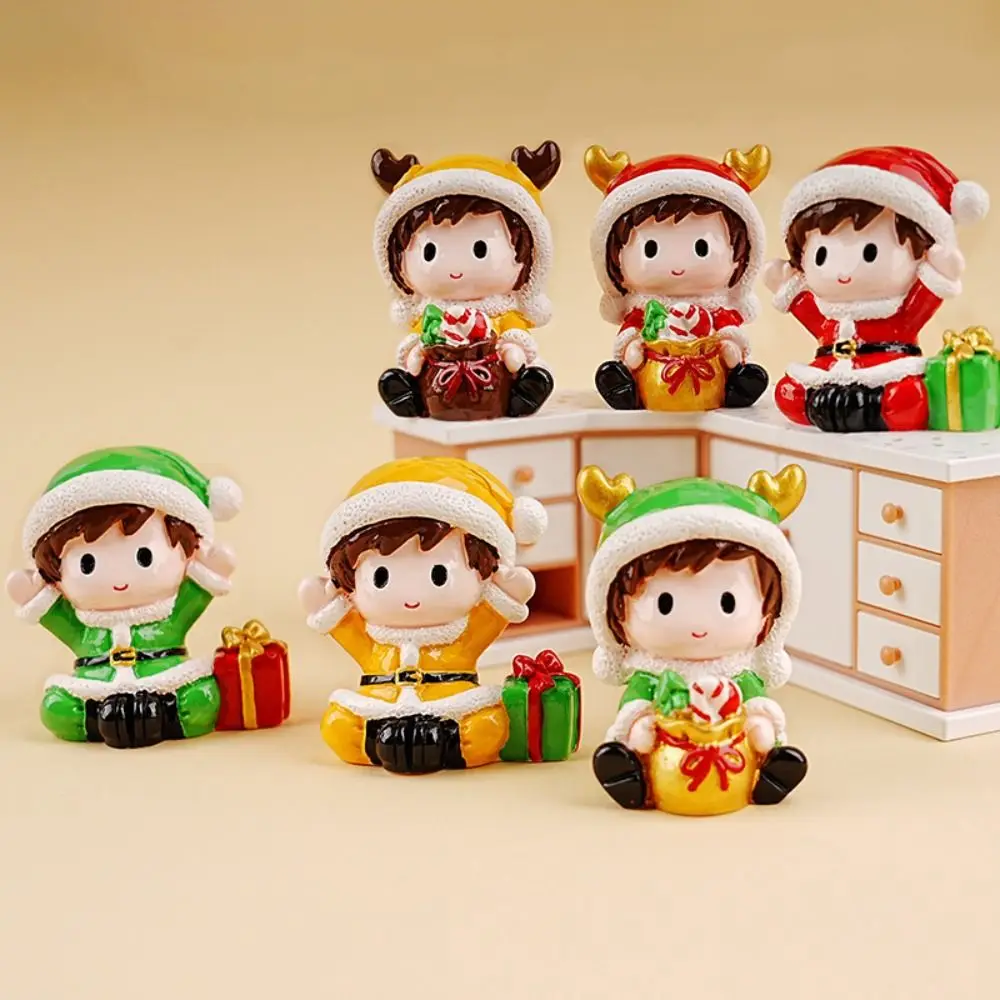 Small Decorative Items Christmas Mystery Box Handmade Soap Bubbles Anime Cartoon Figure Model Kawaii Elk Blind Box Toys